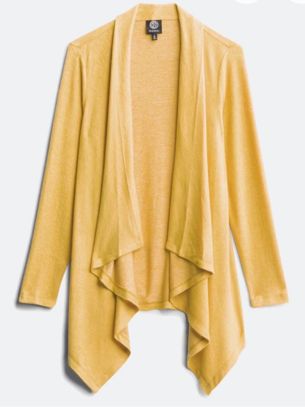 bobeau Draped Open-Front Cardigan